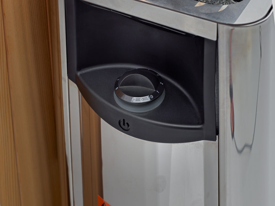 Golden Designs 2025 Soria 3 Person Hybrid Sauna (Indoor). Full Spectrum and Harvia Traditional Stove